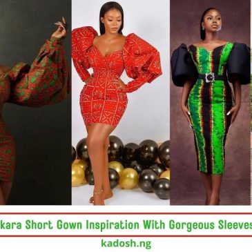 Ankara Styles : Latest Ankara Short Gown Inspiration With Gorgeous Sleeves Design