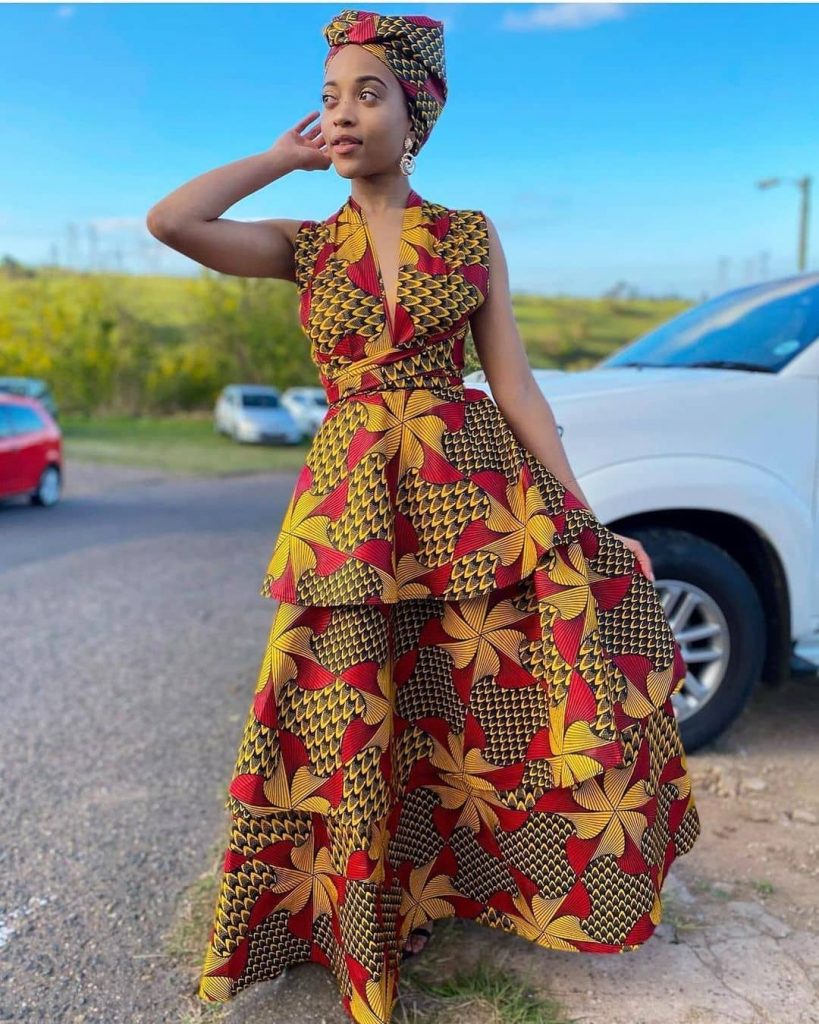 Creative and Stylish latest Ankara Outfits for Ladies : Ankara Long Gown Designs