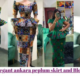 Stunning, elegant ankara peplum skirt and Blouse styles