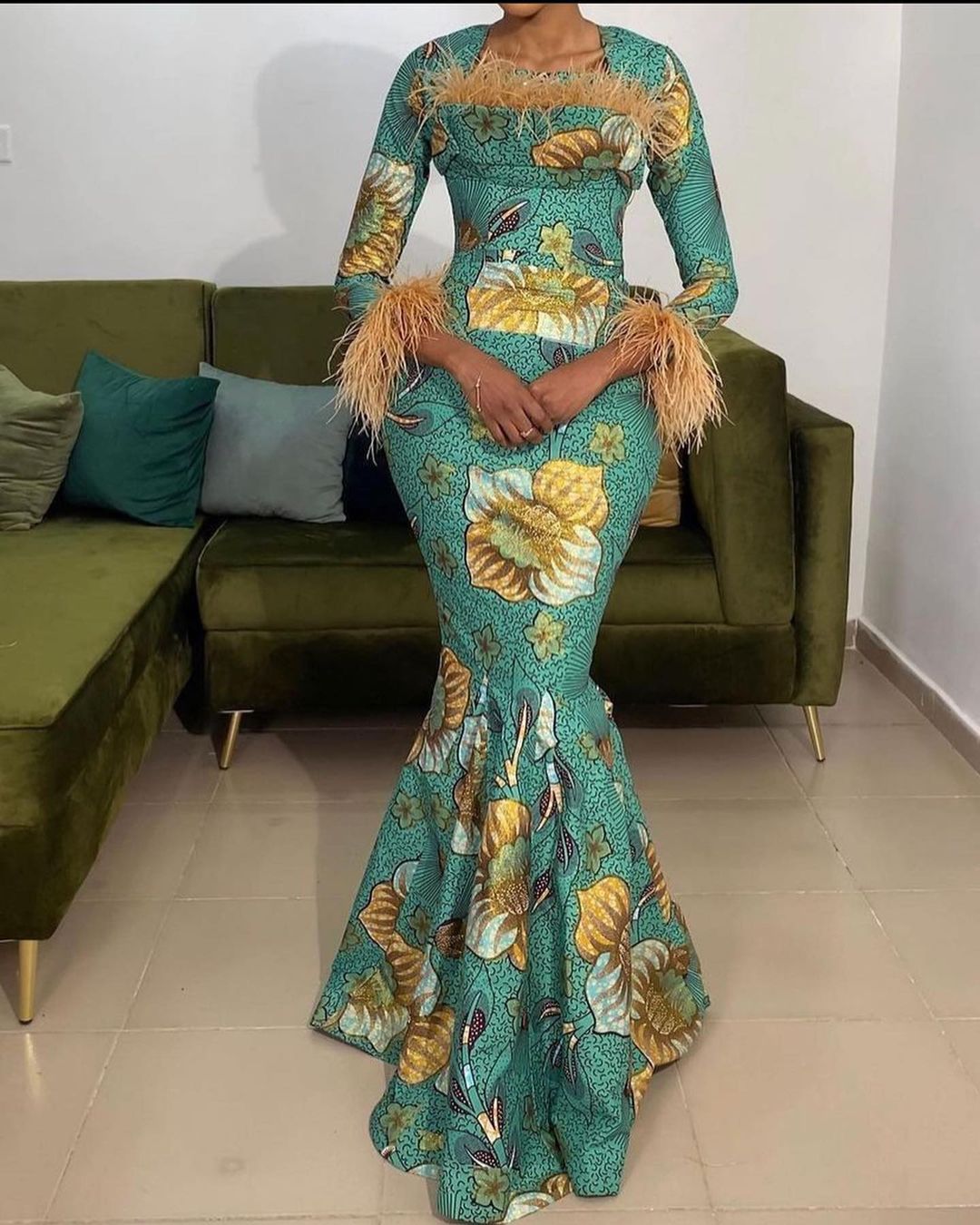 Beautiful 4 yards ankara long gown styles for ladies
